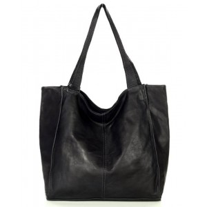 34■ Shopper Damen Schwarz & Beige Leder Tasche mit reißverschluss